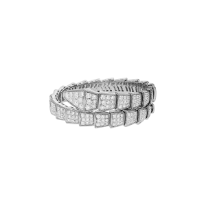 Браслет Bulgari Viper змея из белого золота с бриллиантовым паве
