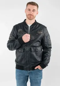 Кожаная куртка пилота Mauritius, Denim Blue