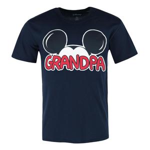 Мужская футболка с изображением дедушки Микки Мауса и семьи Jerry Leigh, цвет navy disney