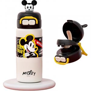 Термокружка Lotsoс изображением Микки Мауса, 500 мл Disney, черный бежевый chic-dual drinking style