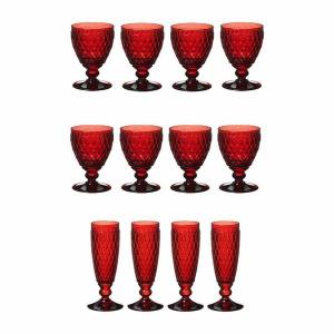 Набор очков boston colored 12 штук Villeroy & Boch, красный