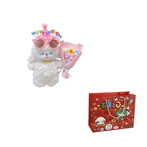 Трансформирующийся плюшевый ягненок в виде букета, высота 24 см Fat Fat Dragon