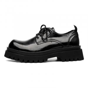 Dounkol Крутые повседневные туфли мужские черные - черные с увеличенной высотой, цвет Black Height Increasing