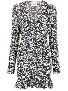 Платье мини Lara с цветочным принтом ISABEL MARANT, черный