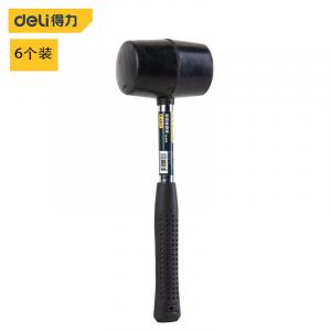 Deli Deli молоток из резины и пластика, 6 предметов, ручка из стальной трубы, резиновый молоток, монтажный молоток, резиновый молоток, 16 унций, DL5616