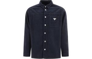 Рубашка мужская Prada с логотипом на кармане, черный