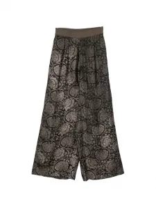 Брюки с цветочным принтом "анютины глазки" Uma Wang, черный