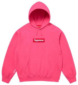 Толстовка Supreme Box Logo Hooded Sweatshirt, розовый
