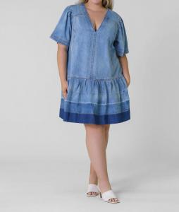 Платье Athena из слоеного денима Tanya Taylor, красный