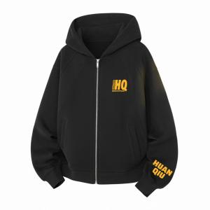 Толстовка Unisex Hooded Moderate Heavyweight HUANQIU, черный (желтый)