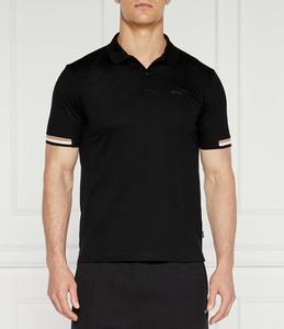 Поло BOSS BLACK parlay 147 regular fit mercerised, черный