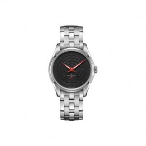 Hamilton Часы Quartz Movement Men's Watch Watch 40mm Black Dial Stainless Steel Case Stainless Steel Watchband, Black Dial