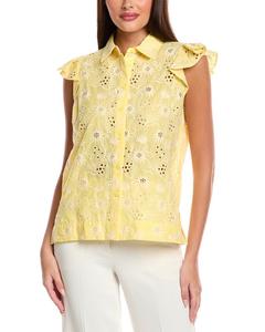 T Tahari Блузка А-силуэта, желтый