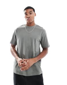 Футболка свободного кроя темно-шалфейного цвета ONLY & SONS