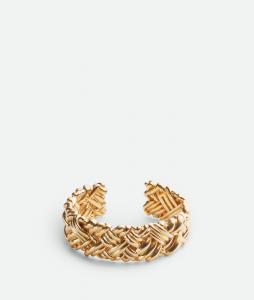 Intreccio large cuff bracelet BOTTEGA VENETA, желтое золото
