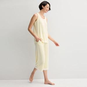 Женский пижамный комплект из двух частей: топ без рукавов и капри Croft & Barrow, цвет butter