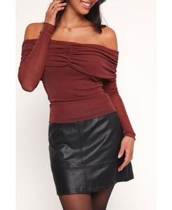 Женская блузка с открытыми плечами для праздника Рамадан Petal and Pup, Merlot