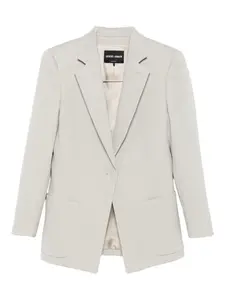 Пиджак с одной пуговицей и накладным карманом GIORGIO ARMANI, нейтральный