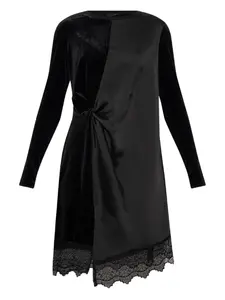 Кружевное платье Lana с узлом Allsaints, черный