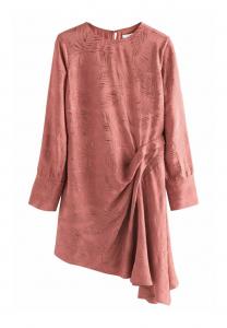 Платье Next MINI DRAPEY LONG SLEEVE ASYMMETRIC, Dusky Pink/Pink