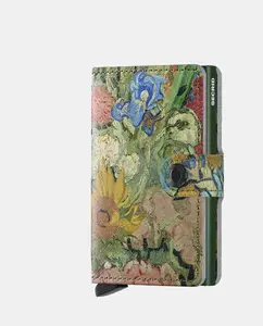 Визитница из кожи с художественным принтом и защитой RFID Secrid, мультиколор