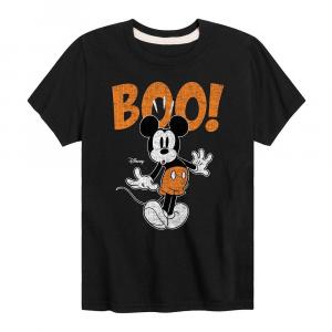 Футболка Disney's Mickey Mouse с рисунком «Испуганная Бу» для мальчиков 8–20 лет, черный