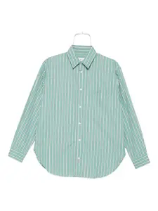 Полосатая рубашка Matteau, зеленый