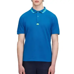 Поло с коротким рукавом Sundek Combined piquГ cotton, синий