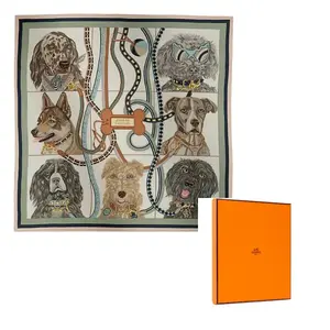 HERMES Шёлковый платок, Clay Green