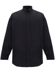 Balenciaga рубашка свободного кроя из хлопка, черный