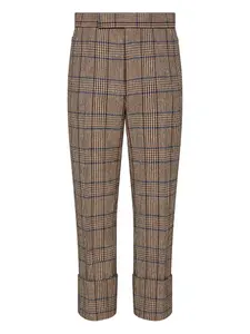 Брюки в клетку Thom Browne, коричневый