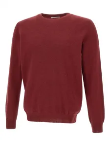 Свитер в рубчик с круглым вырезом Kangra, красный