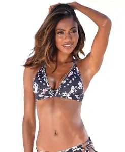 Женский треугольный бюстгальтер-бикини с глубоким вырезом LASCANA, мультиколор