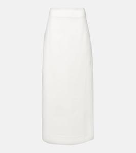 Юбка макси из смесовой хлопковой ткани Adriana Degreas, белый