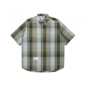 Рубашка Cotton от *A Bathing APE с клетчатым принтом Aape, коричневый