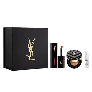 Набор косметики для женщин SAINT LAURENT, YSL Liquid Lipstick 416+Leather Air Cushion B20 Sample+Libre Eau De Toilette