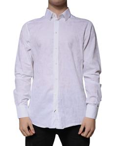 Белая хлопковая приталенная мужская рубашка MARTINI Dolce & Gabbana