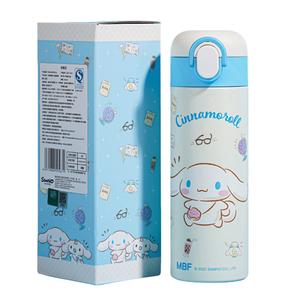 Детская термокружка Hello Kitty, My Melody, Cinnamoroll Collection 420 мл Sanrio, large eaкрасный dog синий (straw)