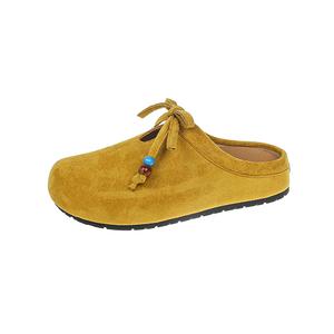 Массажные сандалии с закрытым носком, устойчивые к истиранию, женские WUJI, Yellow