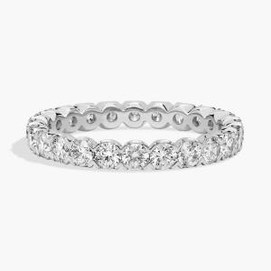 Кольцо с бриллиантами «рыбий хвост» из белого золота 14 карат (1 1/2 карата, чистота - HI / SI1-SI2) Blue Nile