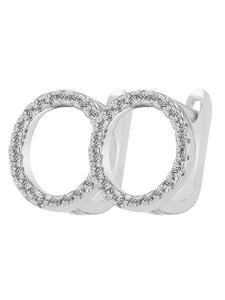 Adeliás Женские серьги - серьги-кольца на шарнирах из серебра 925 пробы