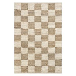 Традиционный клетчатый джутовый ковер Christana Nuloom, 244x305 см