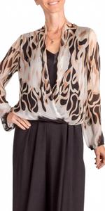 Туринская блузка в черном цвете GIGI MODA