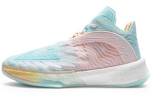 Баскетбольные кроссовки унисекс средней высоты розовые/синие Peak