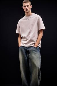 Футболка свободного кроя H&M, розовый