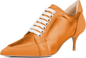 Женская мода: ботильоны с острым носком на шнуровке, низкий каблук «китен», удобные для повседневной носки, короткие ботинки, размеры 4-16 US Wansseny, Orange