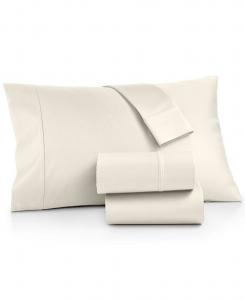 Комплект постельного белья Bergen House, 4 предмета, 100% сертифицированный египетский хлопок, плотность ткани 1000 нитей на дюйм, размер King AQ Textiles, Ivory