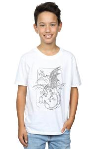 Футболка с рисунком дракона Harry Potter, белый