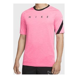 Футболка dri-fit academy alphabet printing short sleeve transparent pink Nike, розовый