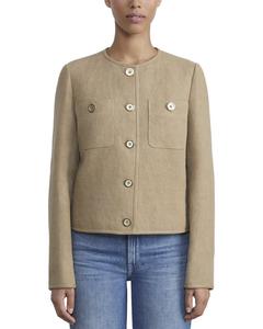 Lafayette 148 New York Безворотниковая куртка, Oat